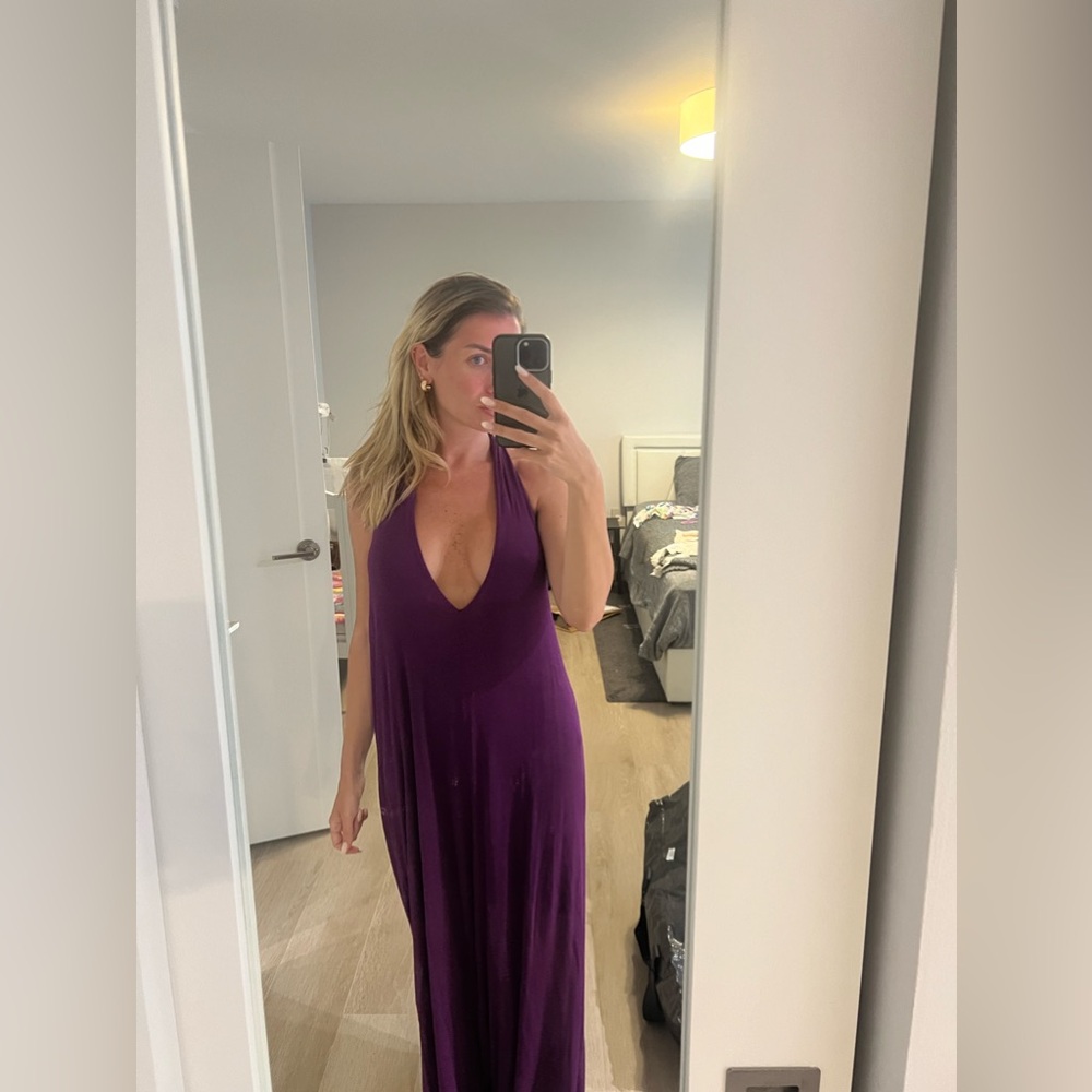 New Elegant purple long Dress for a special occasion as a marriage - size S/M - Picture 5 of 16